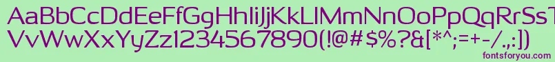 OhitashirgRegular Font – Purple Fonts on Green Background