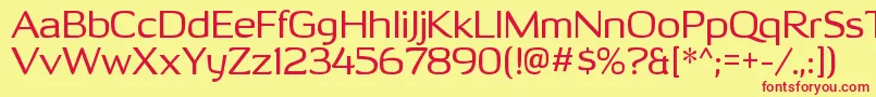 OhitashirgRegular Font – Red Fonts on Yellow Background