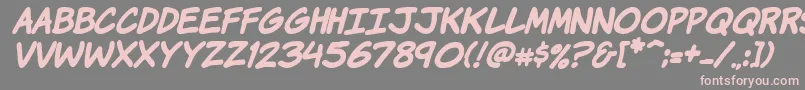 Komikhbi Font – Pink Fonts on Gray Background