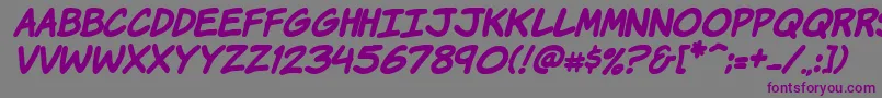Komikhbi Font – Purple Fonts on Gray Background