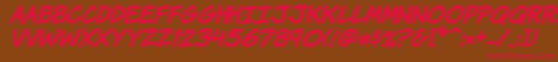 Komikhbi Font – Red Fonts on Brown Background