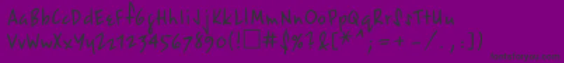 フォントEpsil – 紫の背景に黒い文字