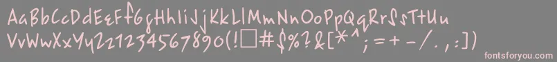 Epsil Font – Pink Fonts on Gray Background
