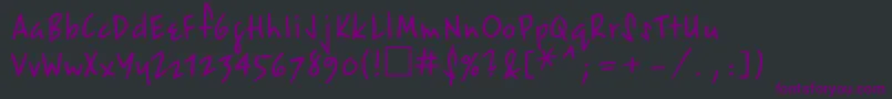 フォントEpsil – 黒い背景に紫のフォント