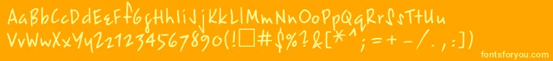 Epsil Font – Yellow Fonts on Orange Background