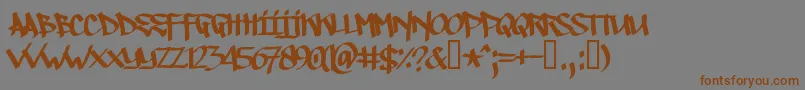 Illegaledding-fontti – ruskeat fontit harmaalla taustalla