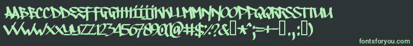 Illegaledding Font – Green Fonts on Black Background