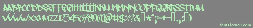 Шрифт Illegaledding – зелёные шрифты на сером фоне