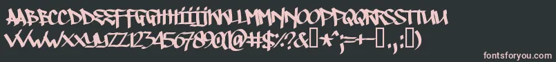Illegaledding Font – Pink Fonts on Black Background