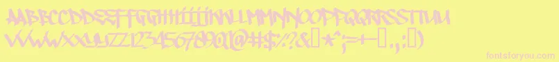 fuente Illegaledding – Fuentes Rosadas Sobre Fondo Amarillo