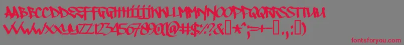Illegaledding Font – Red Fonts on Gray Background