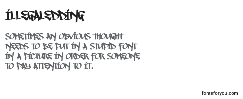 Review of the Illegaledding Font