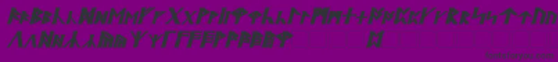 BritannianBoldItalic-fontti – mustat fontit violetilla taustalla
