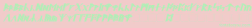 BritannianBoldItalic Font – Green Fonts on Pink Background