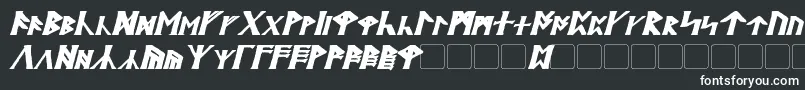 BritannianBoldItalic Font – White Fonts on Black Background