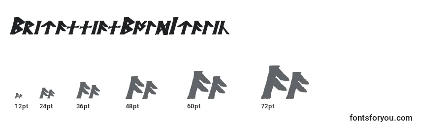 BritannianBoldItalic Font Sizes