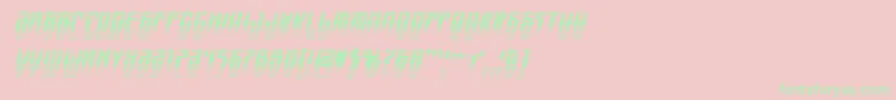 Swordtoothhalfital-Schriftart – Grüne Schriften auf rosa Hintergrund