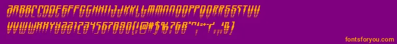 Swordtoothhalfital Font – Orange Fonts on Purple Background