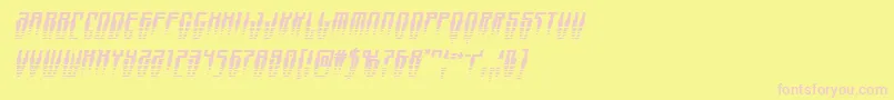 Swordtoothhalfital Font – Pink Fonts on Yellow Background