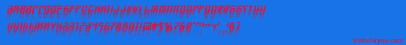 Swordtoothhalfital Font – Red Fonts on Blue Background
