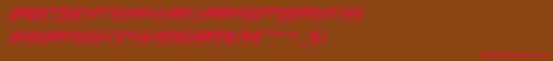 Swordtoothhalfital Font – Red Fonts on Brown Background
