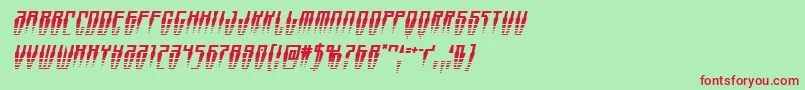 Swordtoothhalfital Font – Red Fonts on Green Background