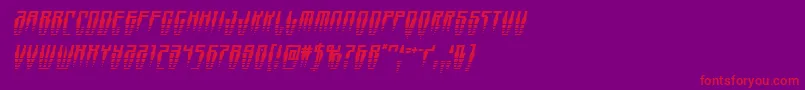 Swordtoothhalfital Font – Red Fonts on Purple Background