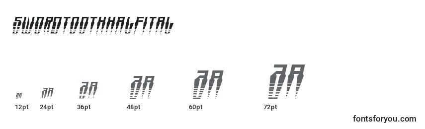 Swordtoothhalfital Font Sizes