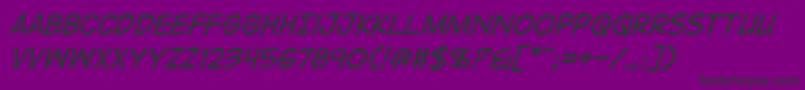 DigitalstripbbItal-fontti – mustat fontit violetilla taustalla
