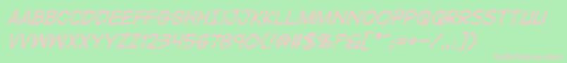 DigitalstripbbItal Font – Pink Fonts on Green Background