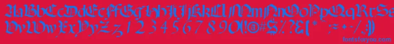Openclassic Font – Blue Fonts on Red Background