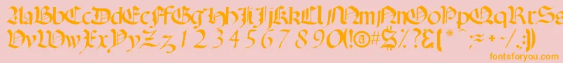 Openclassic Font – Orange Fonts on Pink Background