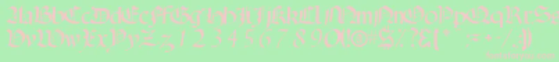 Openclassic Font – Pink Fonts on Green Background