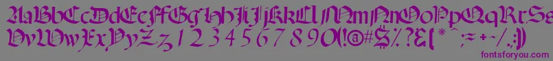 Openclassic-fontti – violetit fontit harmaalla taustalla