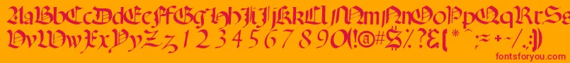 Openclassic Font – Red Fonts on Orange Background