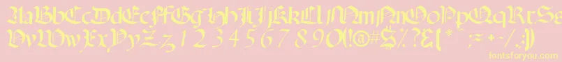 Openclassic Font – Yellow Fonts on Pink Background