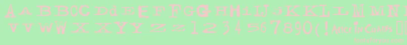 Facelift Font – Pink Fonts on Green Background