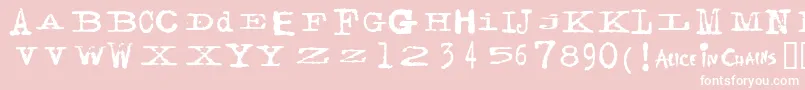 Facelift Font – White Fonts on Pink Background