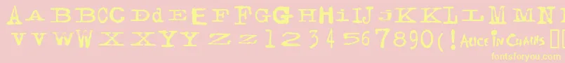 Facelift Font – Yellow Fonts on Pink Background