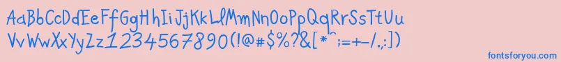 PfkidsAgeten Font – Blue Fonts on Pink Background