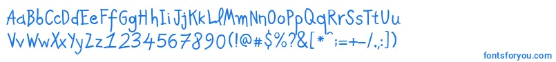 PfkidsAgeten Font – Blue Fonts on White Background