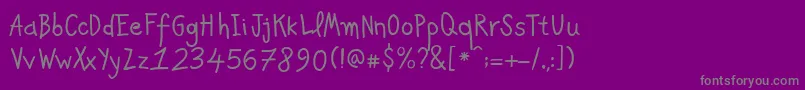 PfkidsAgeten Font – Gray Fonts on Purple Background
