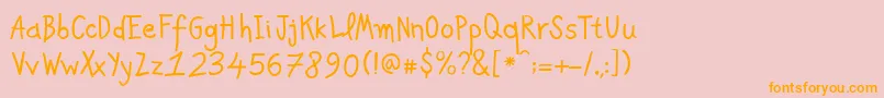 PfkidsAgeten Font – Orange Fonts on Pink Background