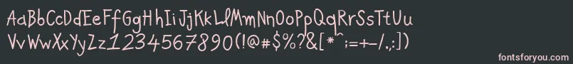 Подробнее о шрифте PfkidsAgeten Шрифт PfkidsAgeten – розовые шрифты на чёрном фоне