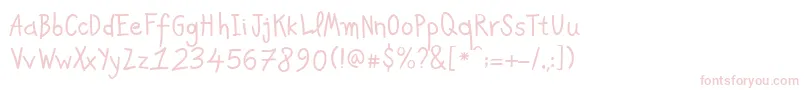 PfkidsAgeten Font – Pink Fonts on White Background