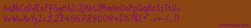 Подробнее о шрифте PfkidsAgeten Шрифт PfkidsAgeten – фиолетовые шрифты на коричневом фоне