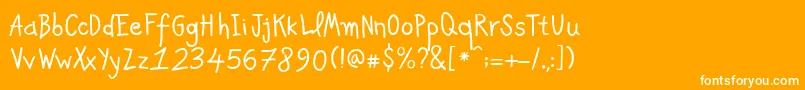 PfkidsAgeten Font – White Fonts on Orange Background