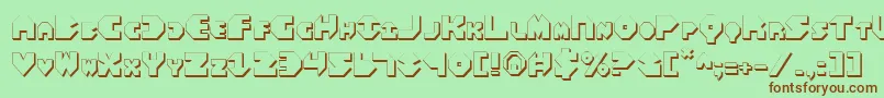 Шрифт Bal Astaral 3D – коричневые шрифты на зелёном фоне