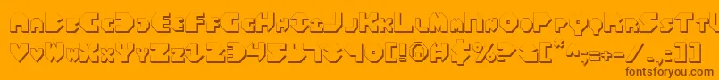 Bal Astaral 3D Font – Brown Fonts on Orange Background