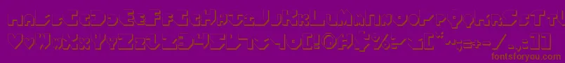 Шрифт Bal Astaral 3D – коричневые шрифты на фиолетовом фоне